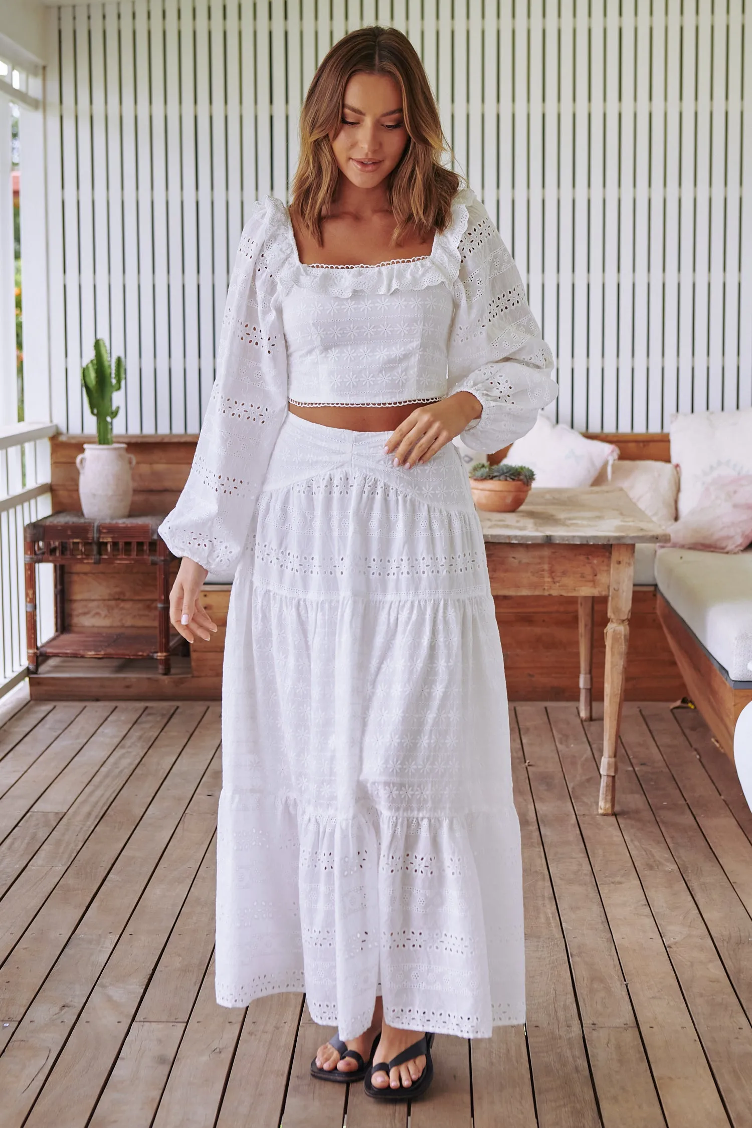 Brookes Skirt  - White Te Amo