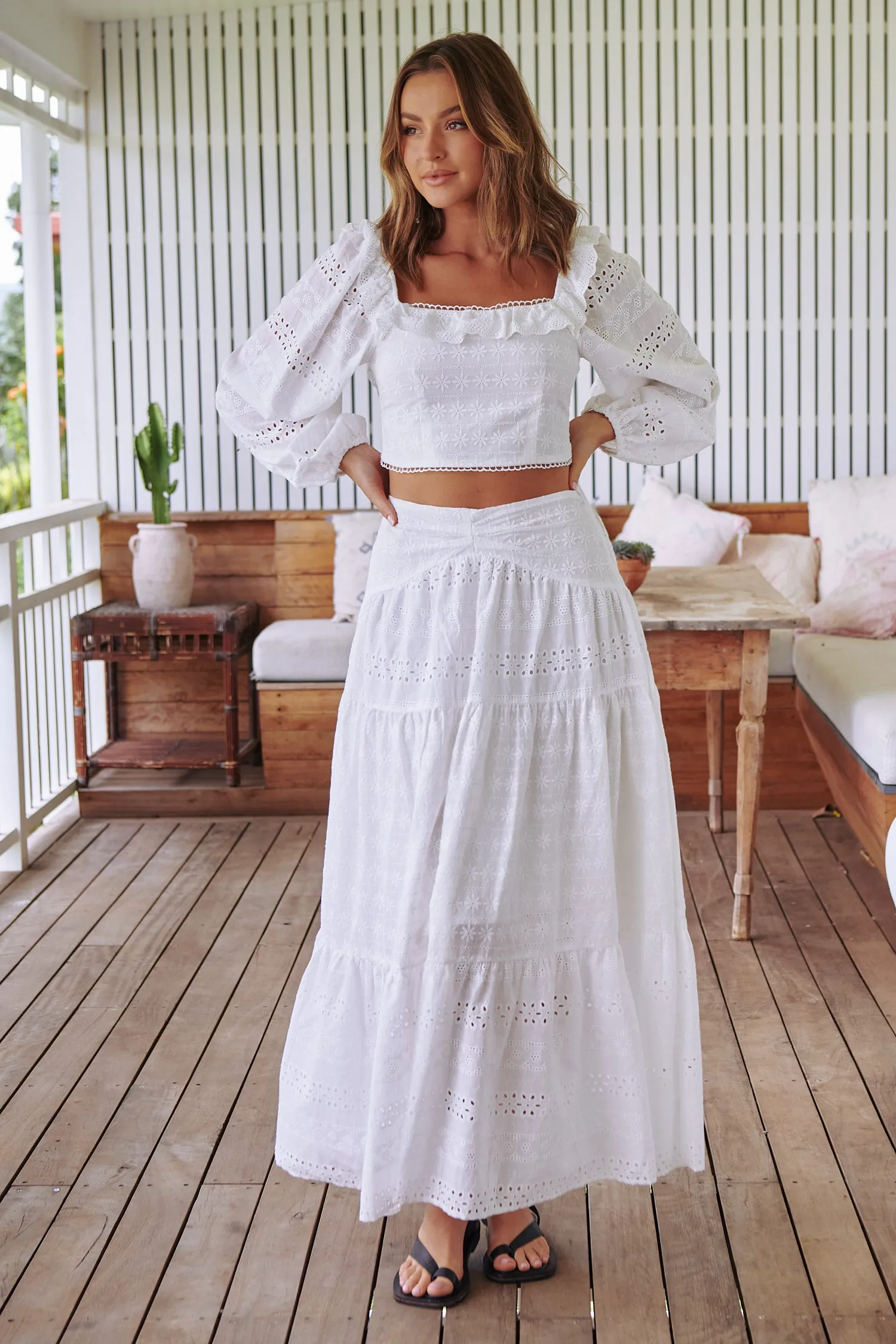 Brookes Skirt  - White Te Amo