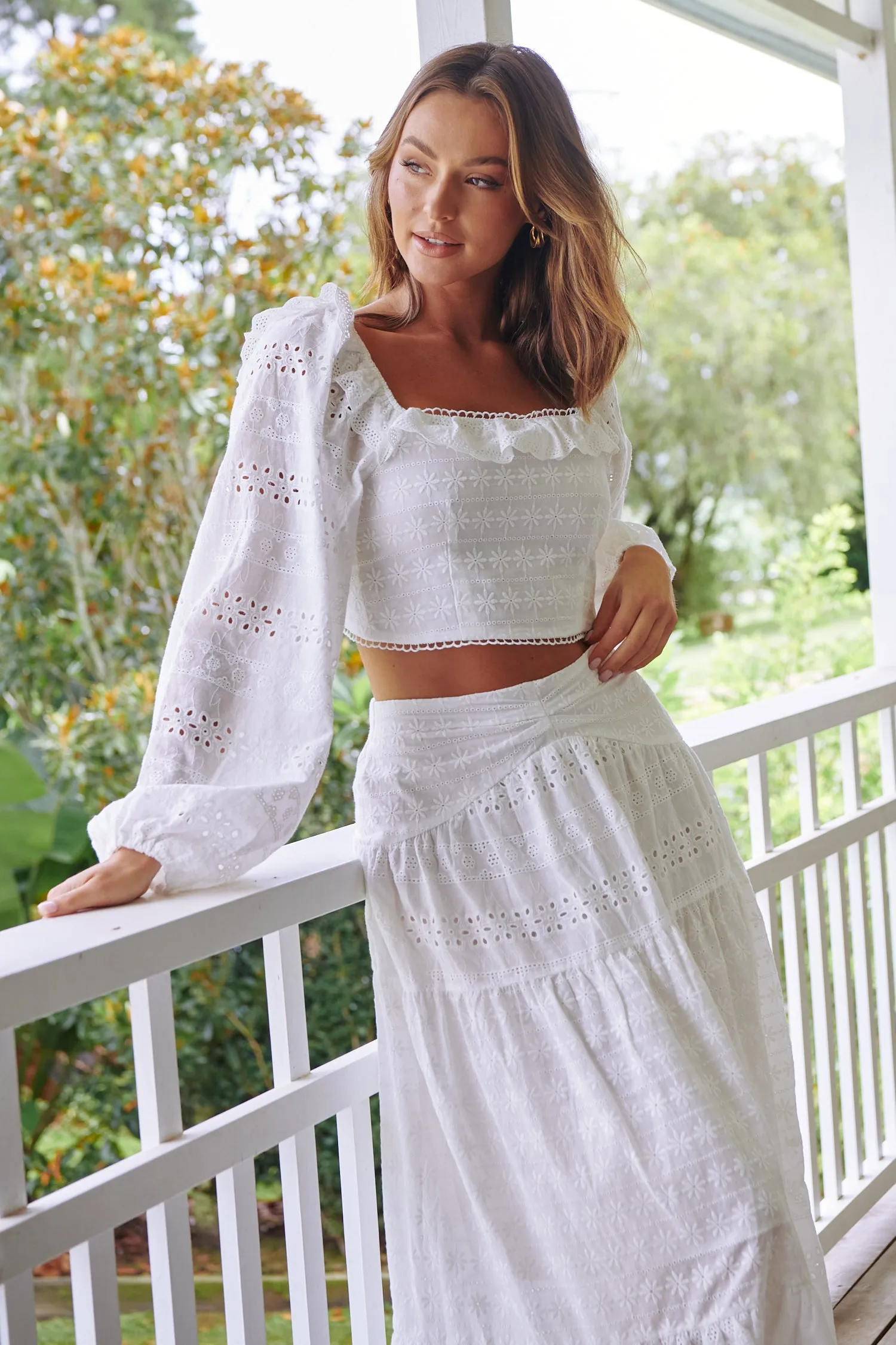 Brookes Skirt  - White Te Amo