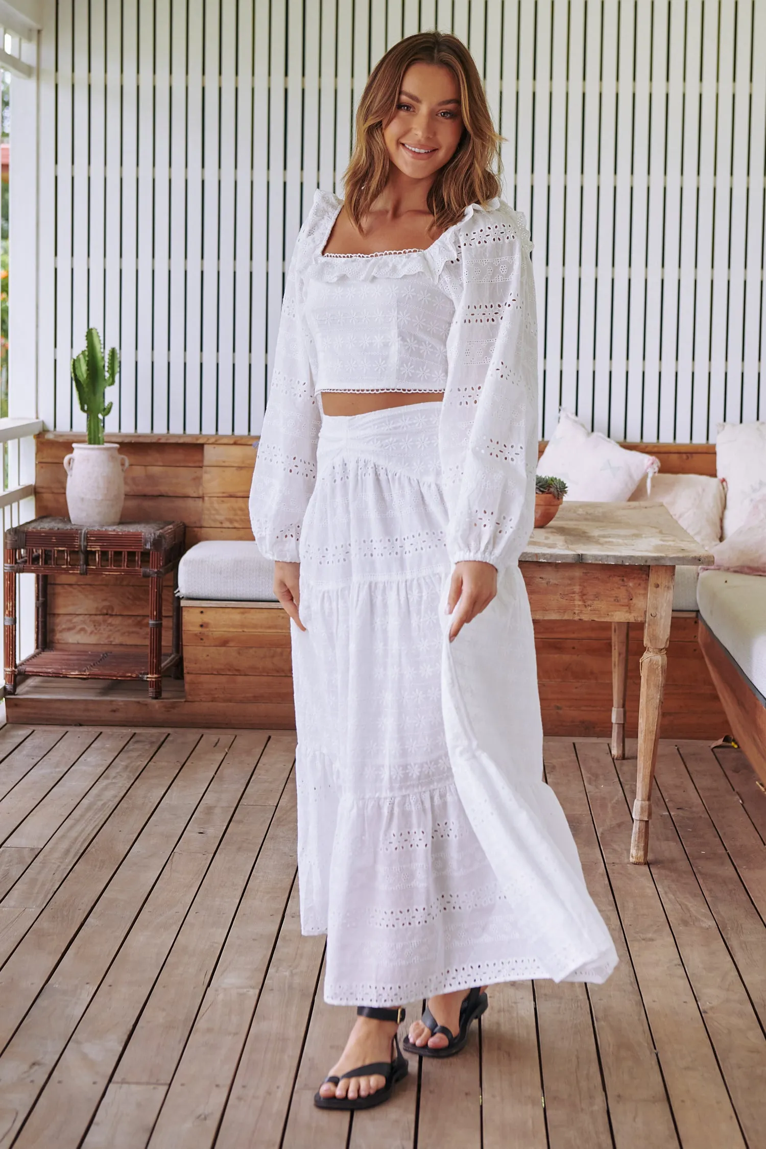Brookes Skirt  - White Te Amo