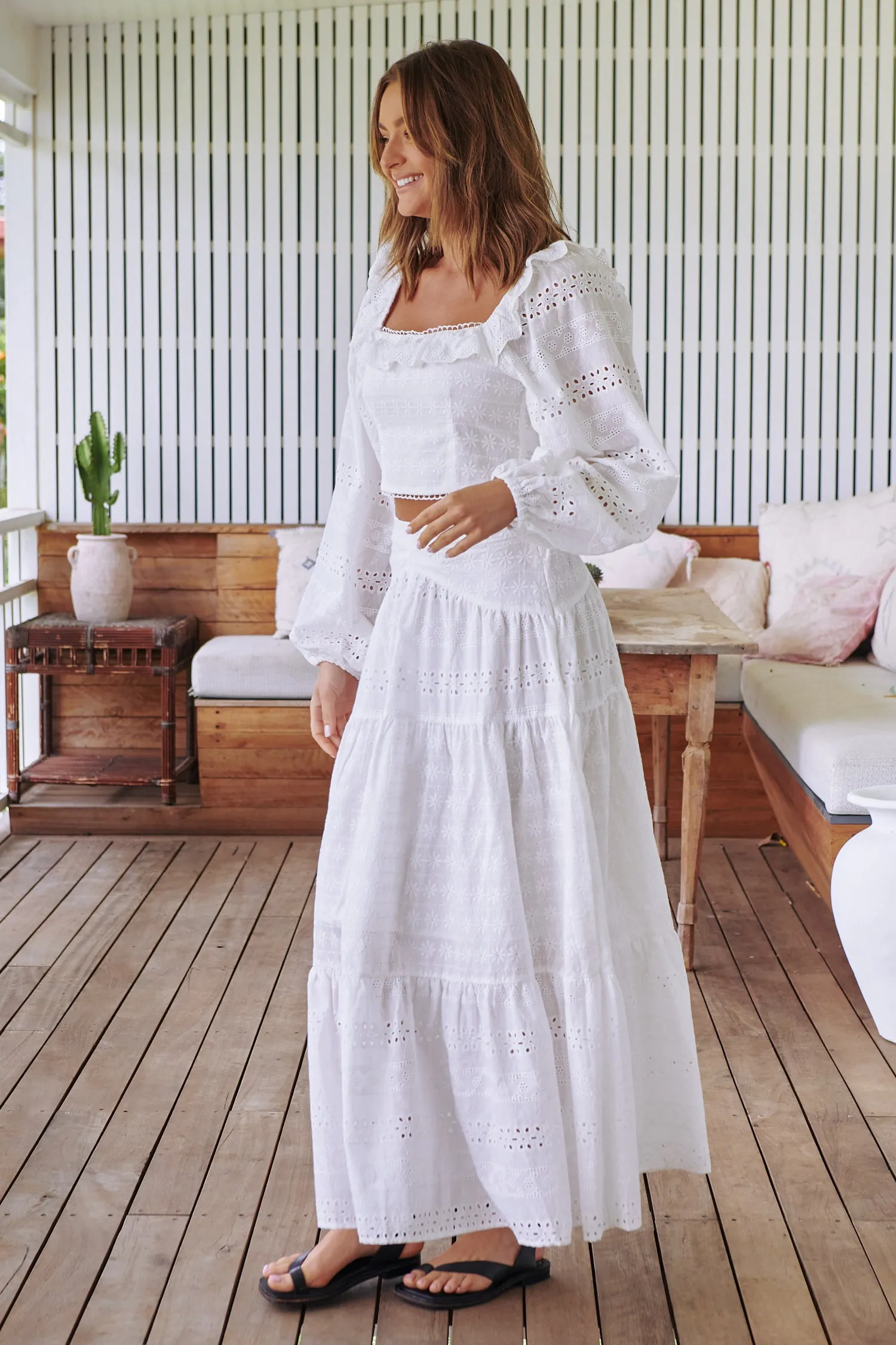 Brookes Skirt  - White Te Amo