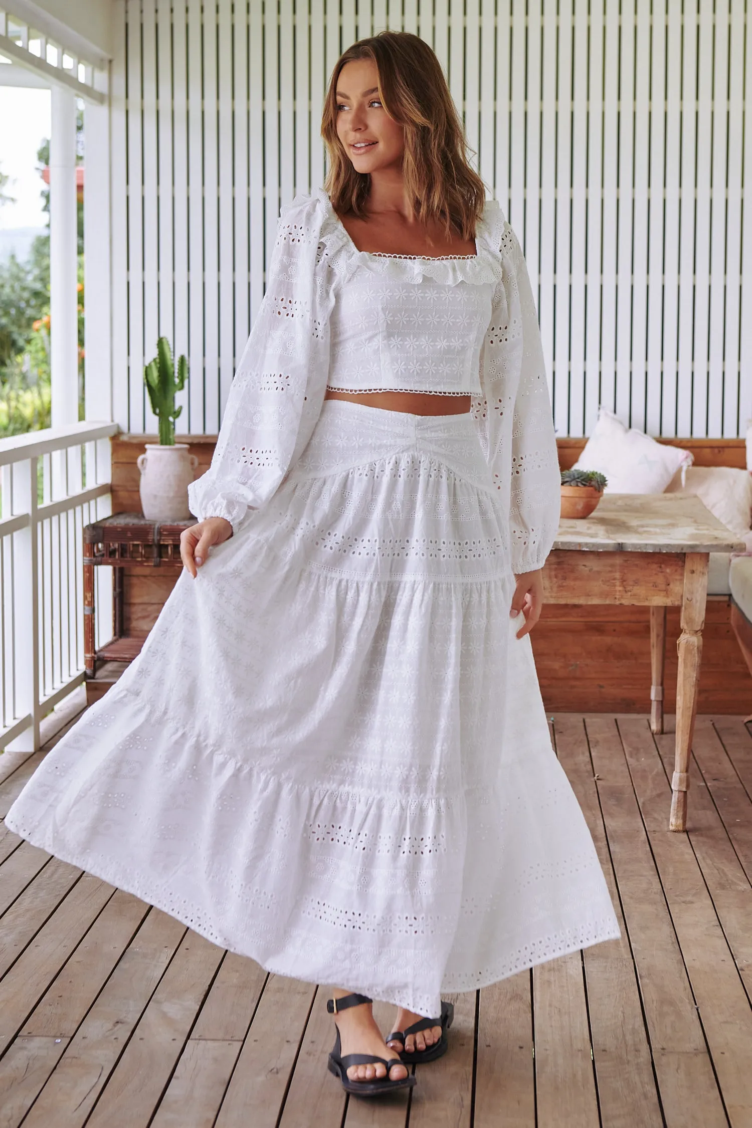 Brookes Skirt  - White Te Amo