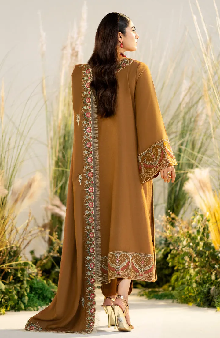 Brown Elegant Pakistani Salwar Kameez Dupatta Embroidered Suit