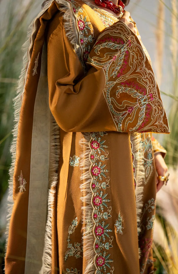 Brown Elegant Pakistani Salwar Kameez Dupatta Embroidered Suit