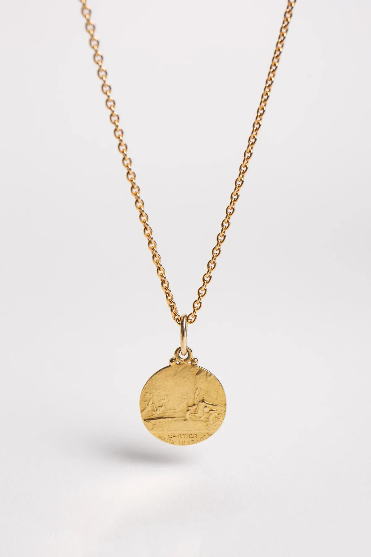 CARTIER | 1930'S ST. CHRISTOPHER PENDANT WITH CHAIN