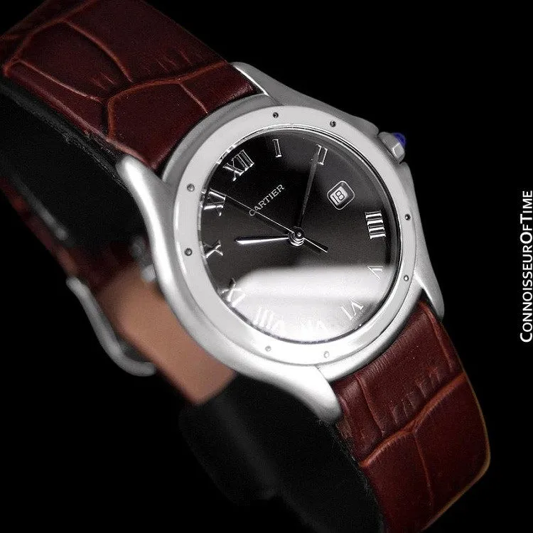 Cartier Cougar (Panthere) Midsize Unisex Quartz Watch with Date - Stainless Steel