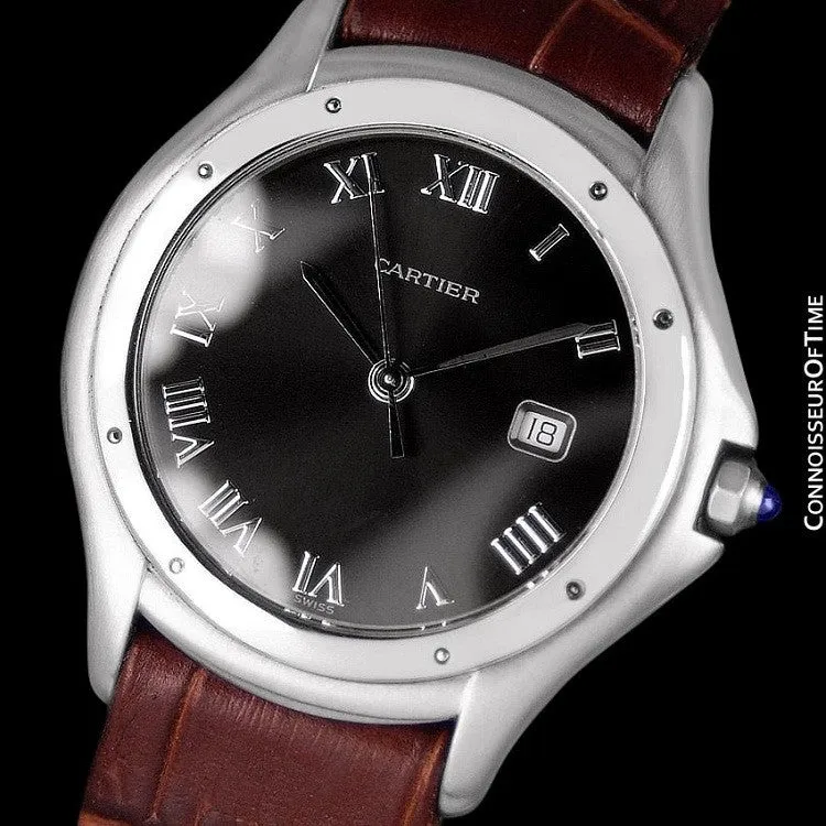 Cartier Cougar (Panthere) Midsize Unisex Quartz Watch with Date - Stainless Steel