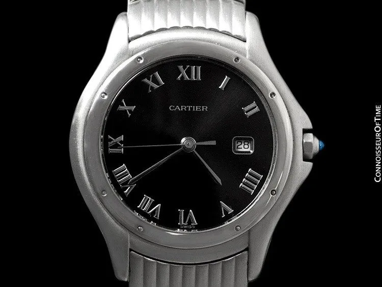 Cartier Cougar (Panthere) Midsize Unisex Quartz Watch with Date - Stainless Steel