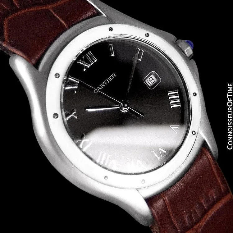 Cartier Cougar (Panthere) Midsize Unisex Quartz Watch with Date - Stainless Steel