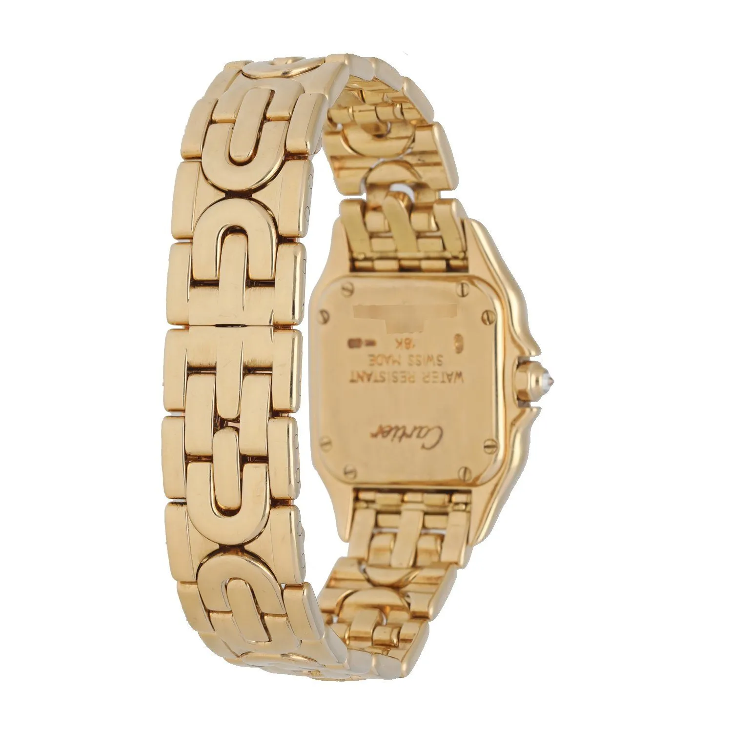 Cartier Panthere 1280 MOP Sunrise Dial Yellow Gold Ladies Diamond Watch
