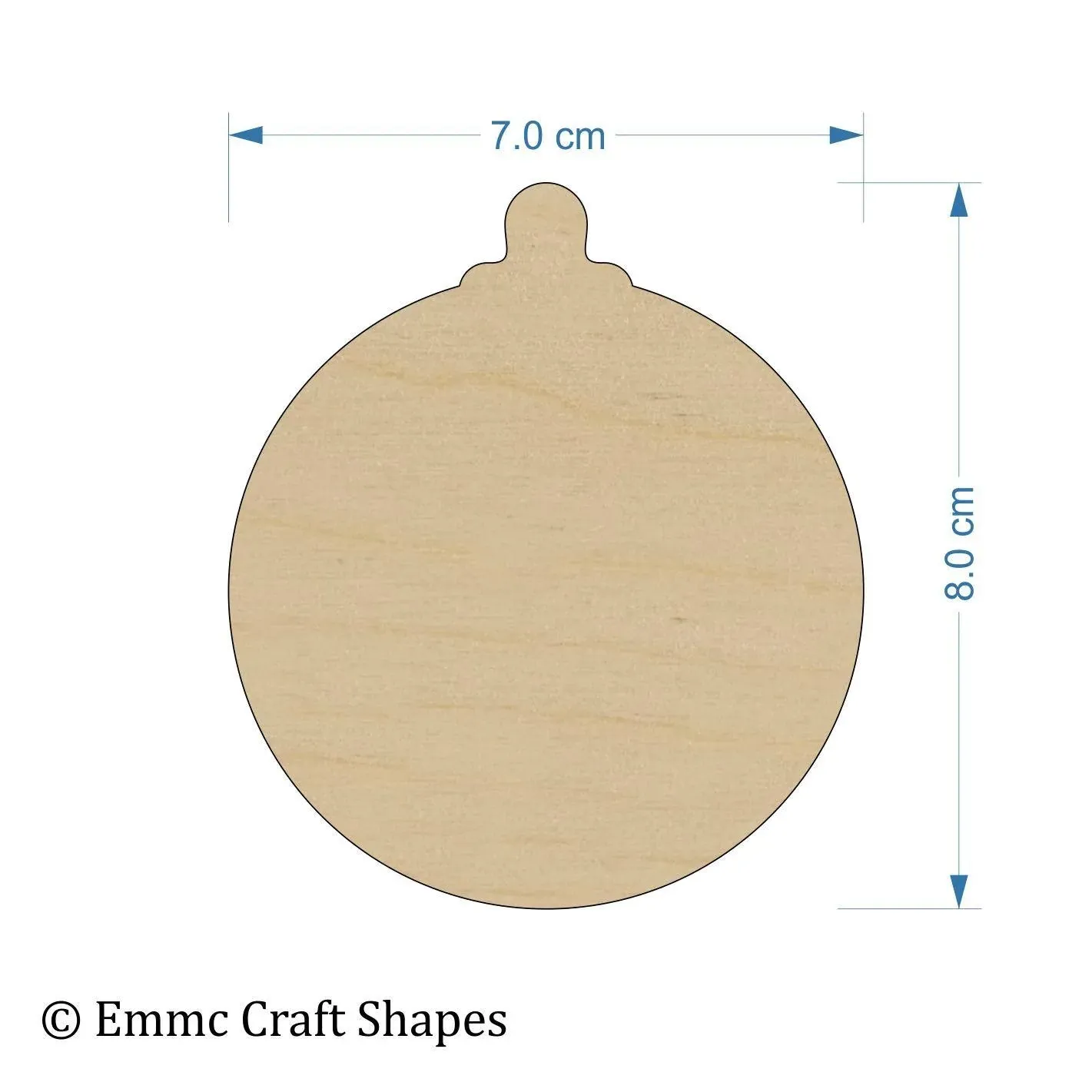 Christmas bauble blank craft shape - plywood