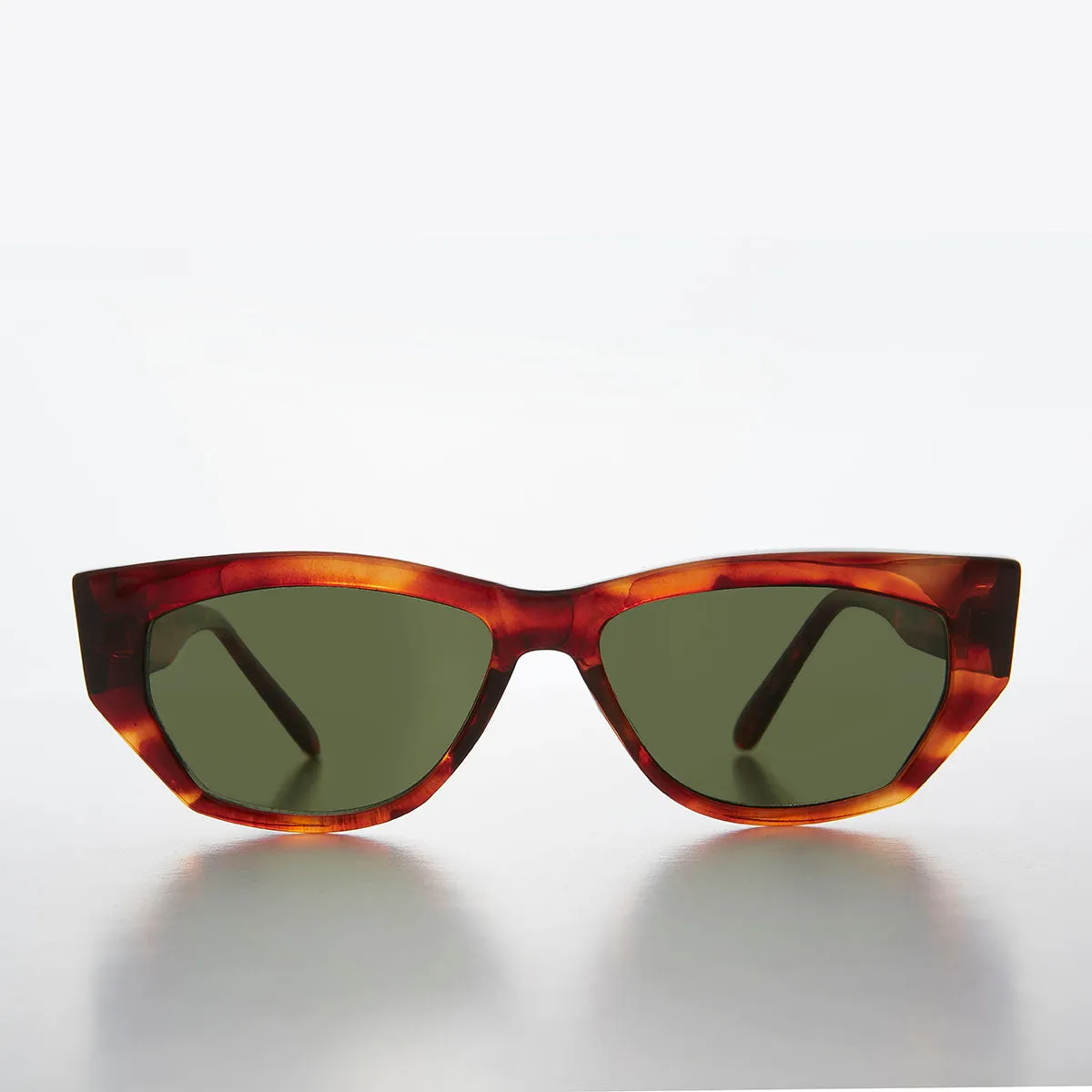 Chunky Mod Street Style Vintage Sunglass with Gold Bling - Val