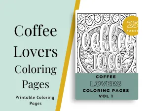 Coffee Lovers Coloring Pages Vol 1