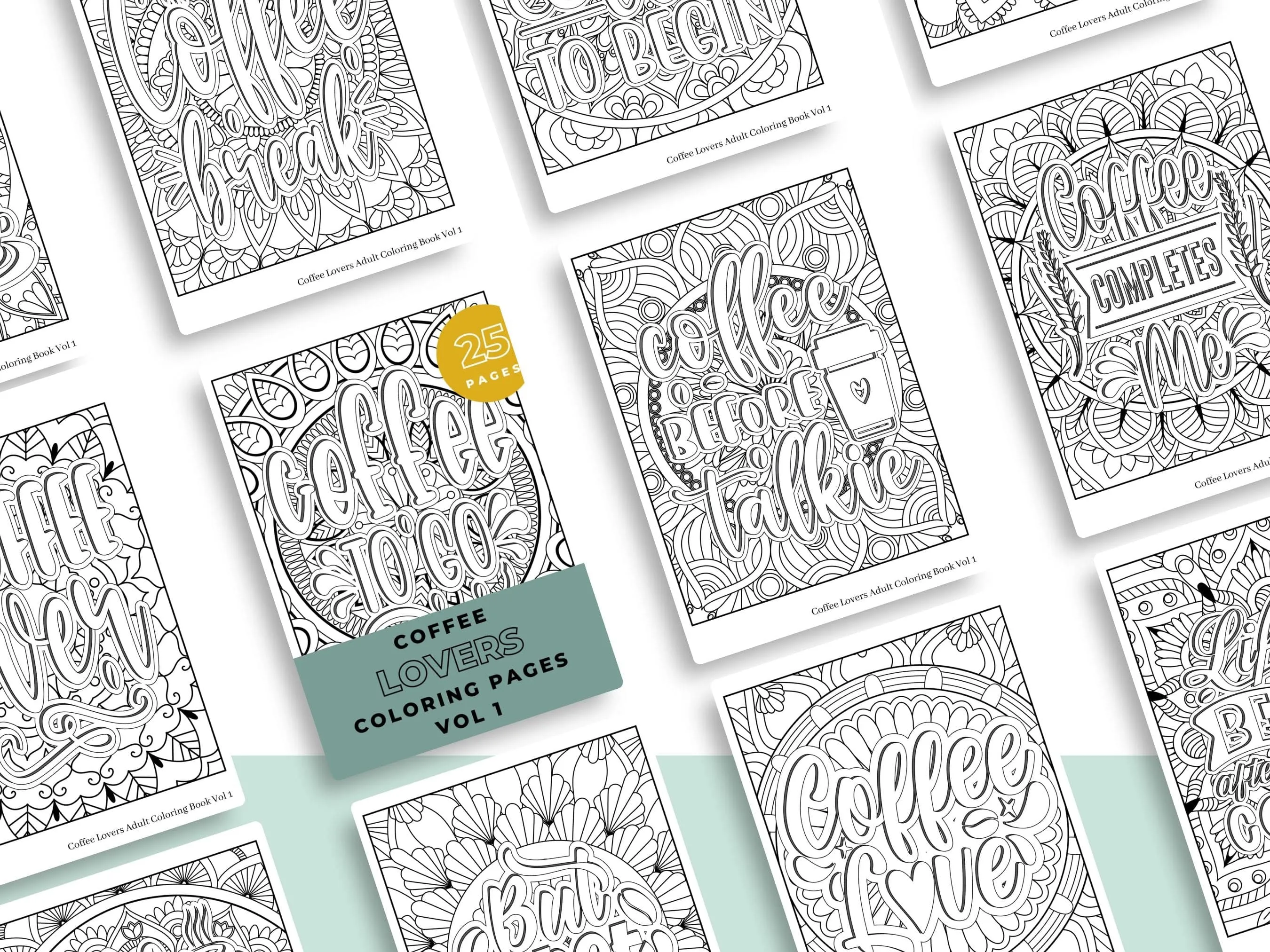 Coffee Lovers Coloring Pages Vol 1