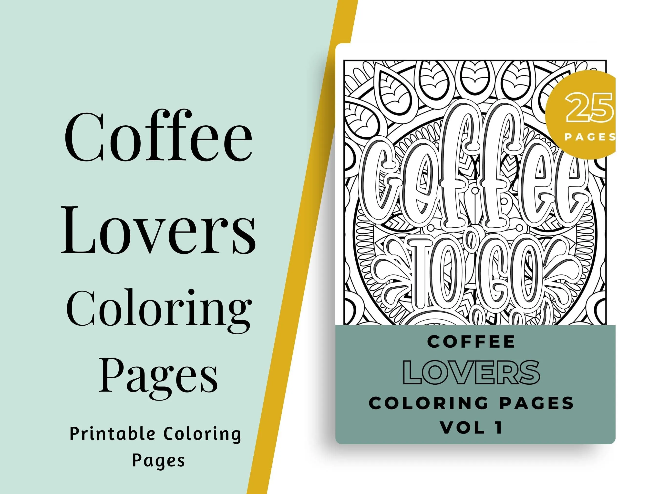 Coffee Lovers Coloring Pages Vol 1