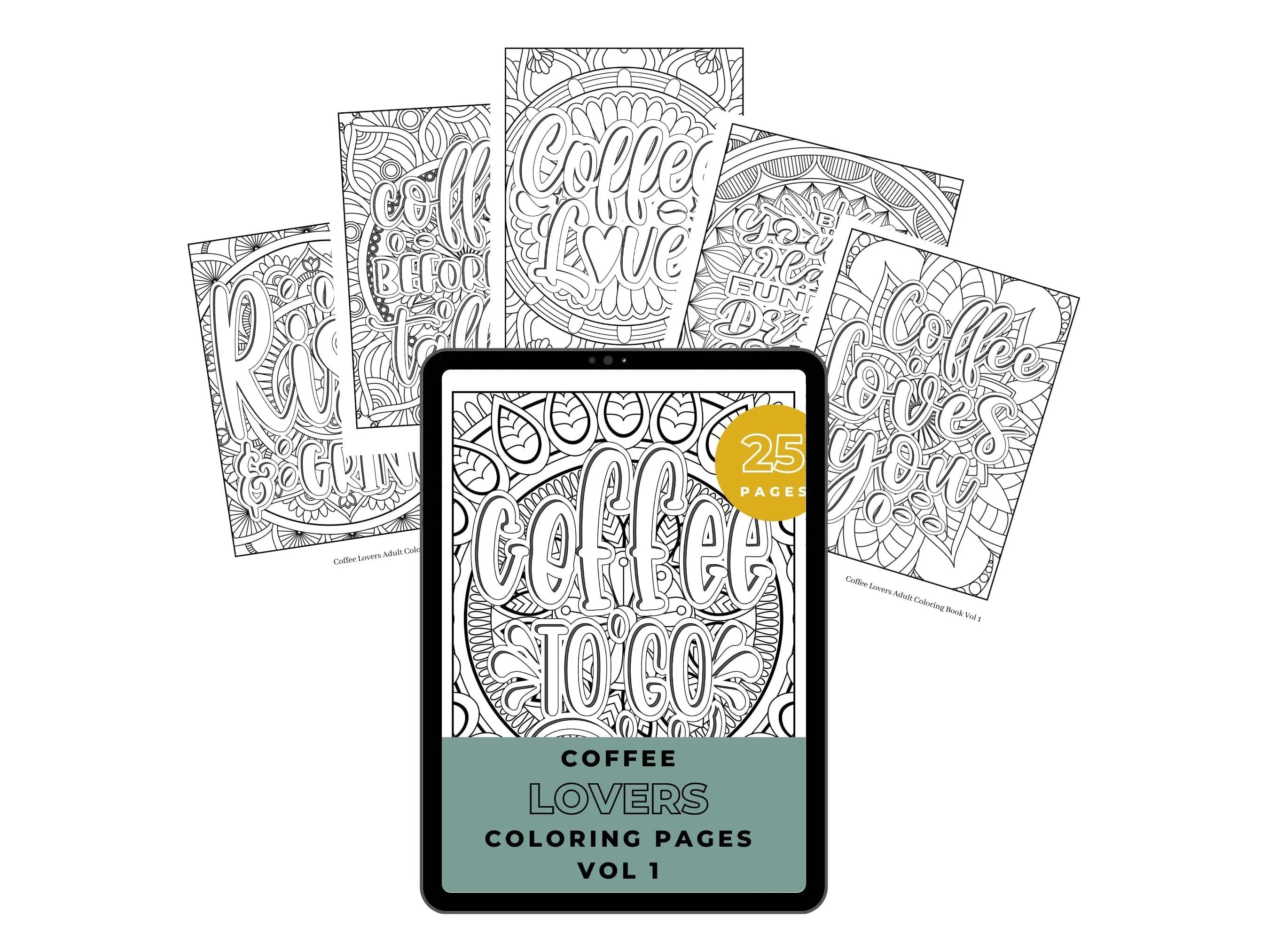 Coffee Lovers Coloring Pages Vol 1