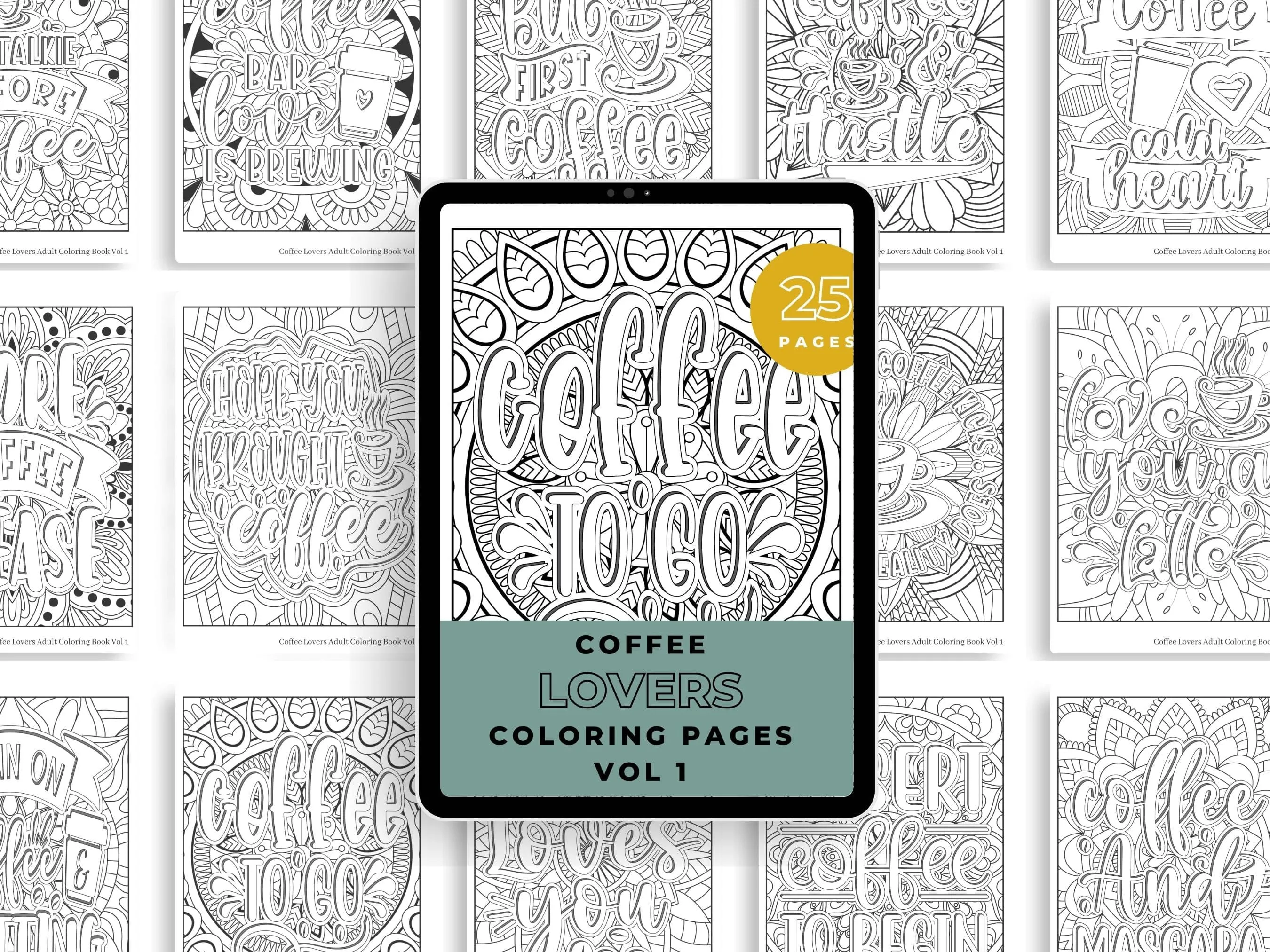 Coffee Lovers Coloring Pages Vol 1