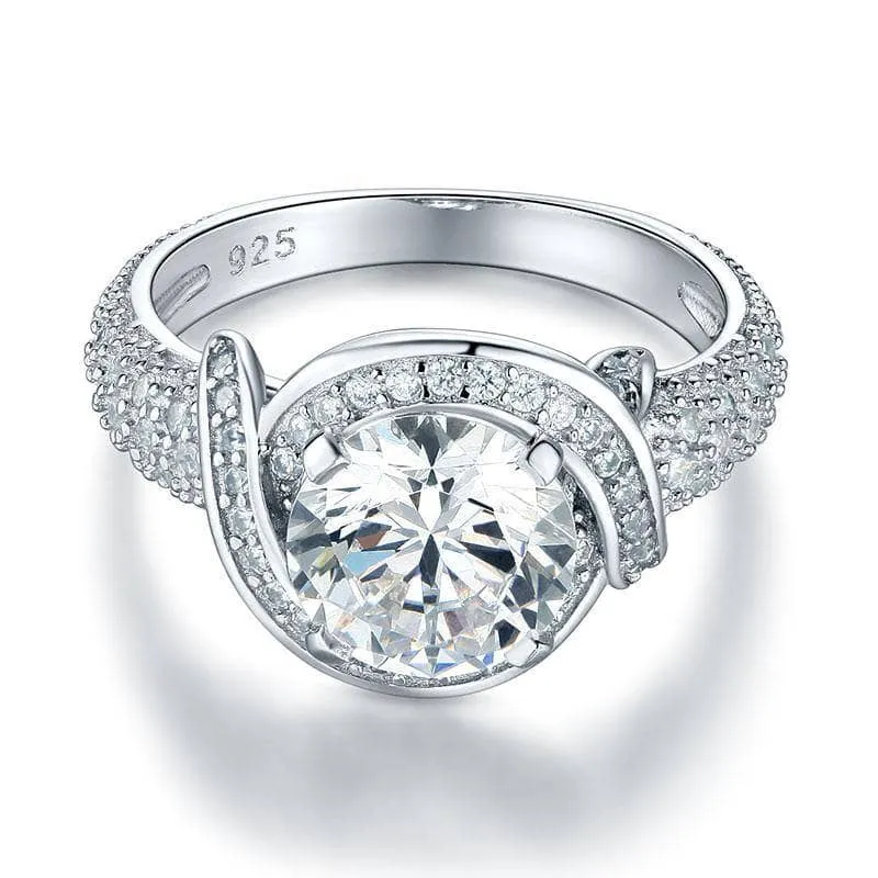 Created Diamond Vintage Style Art Deco Engagement Ring