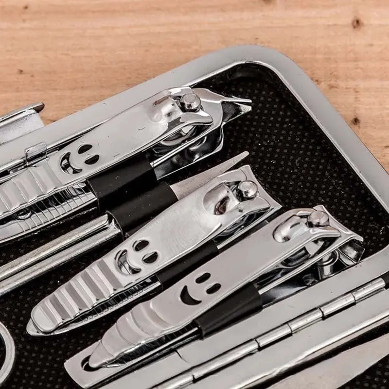 Creative Smiley Nail Tools Fitting 11PCS Nail Shape Easy Trimming Nail Clippers Nail Scissors Set