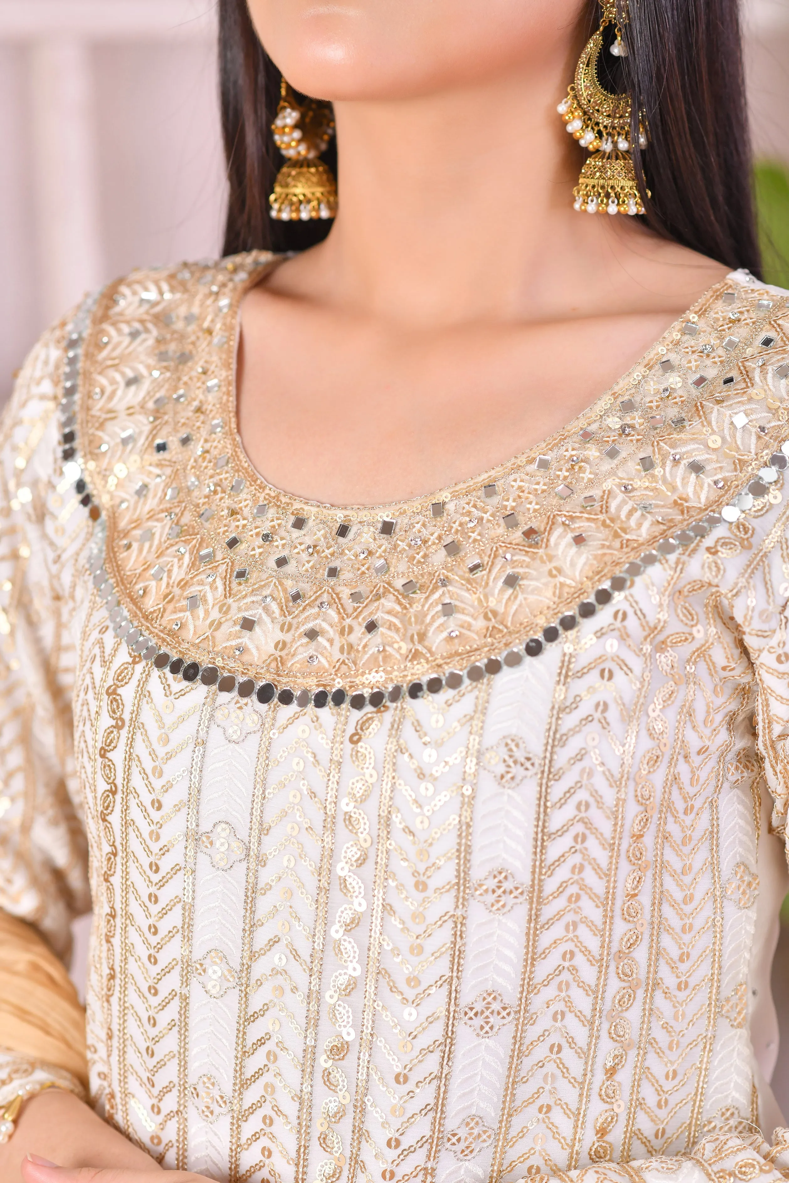 Crushed Lehenga Kameez Dupatta Pakistani Eid Dress