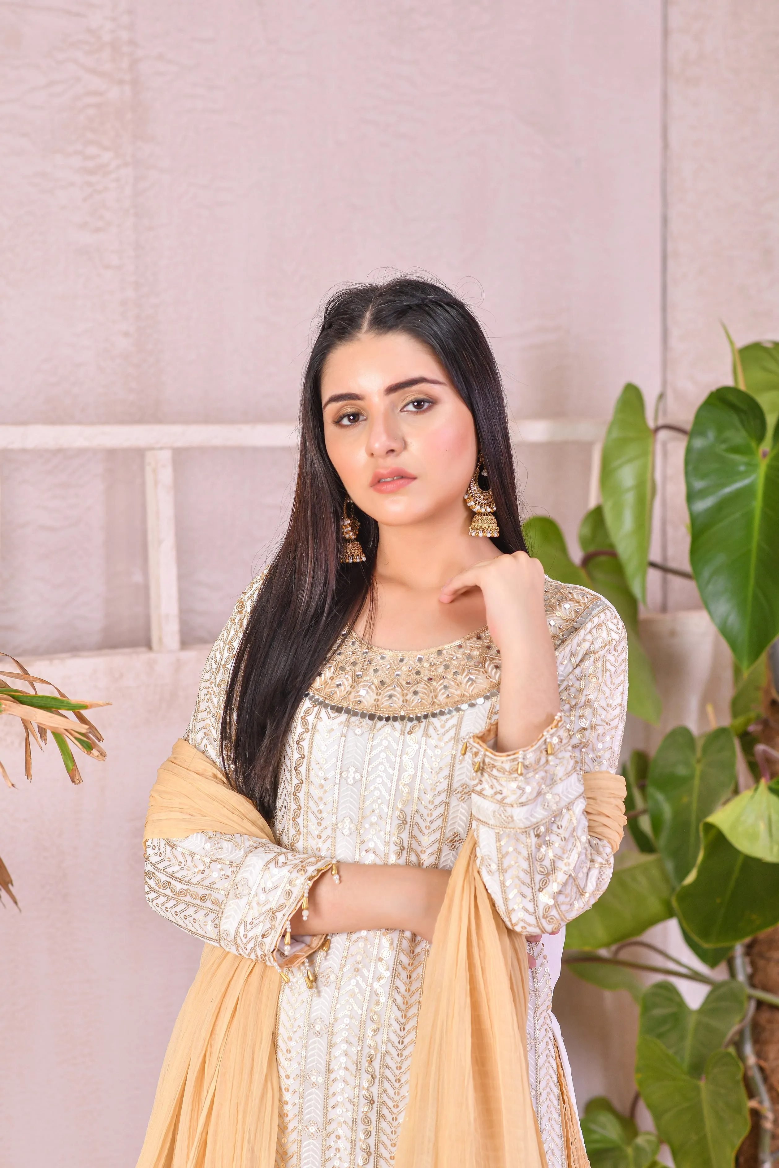 Crushed Lehenga Kameez Dupatta Pakistani Eid Dress