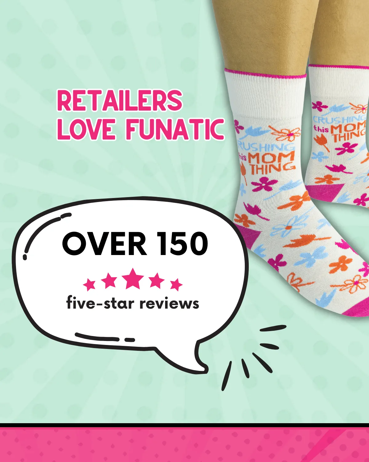 Crushing This Mom Thing Socks| Gift for Mom | Funny Socks