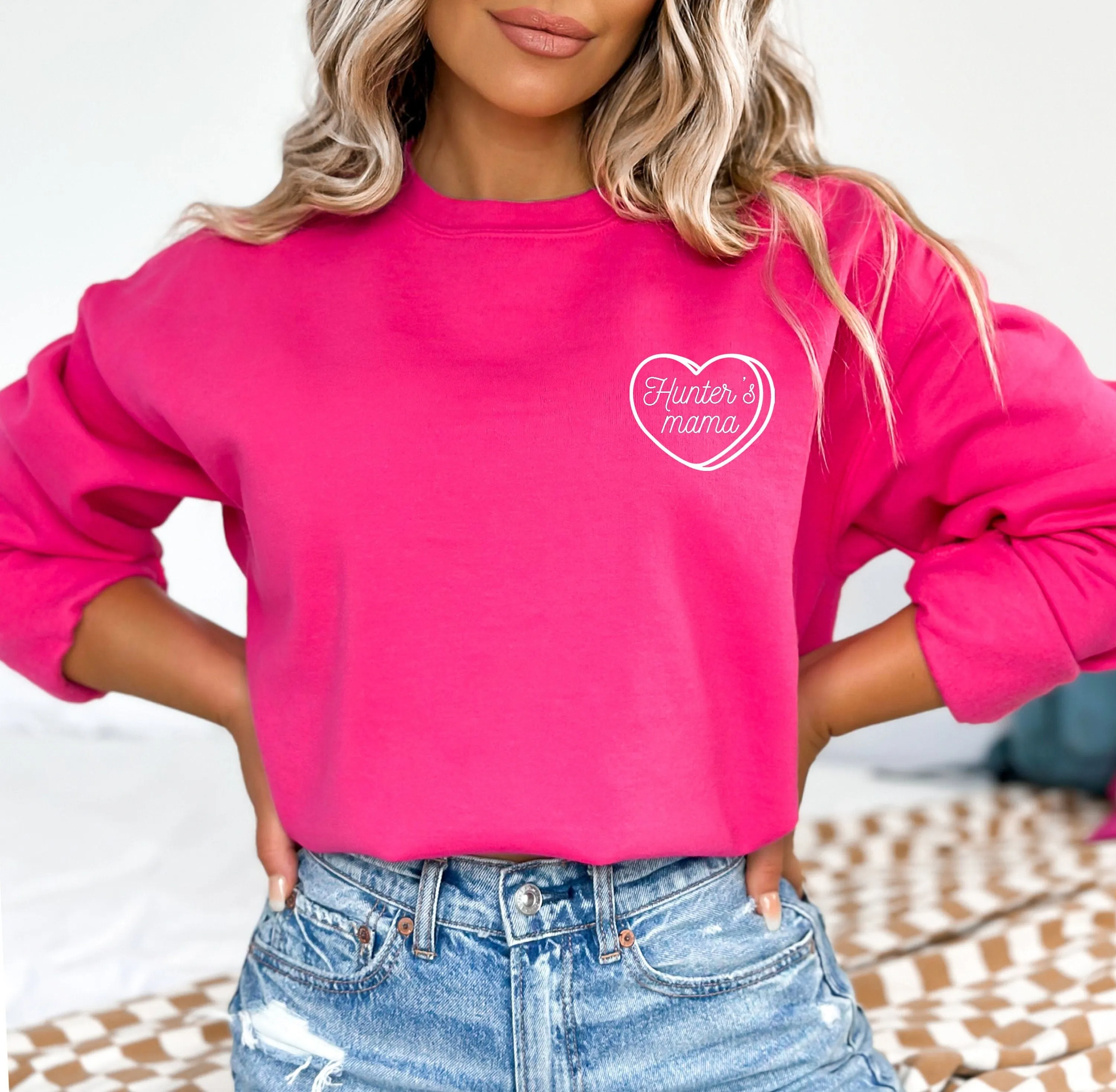 Custom Embroidered New Mom Sweatshirt