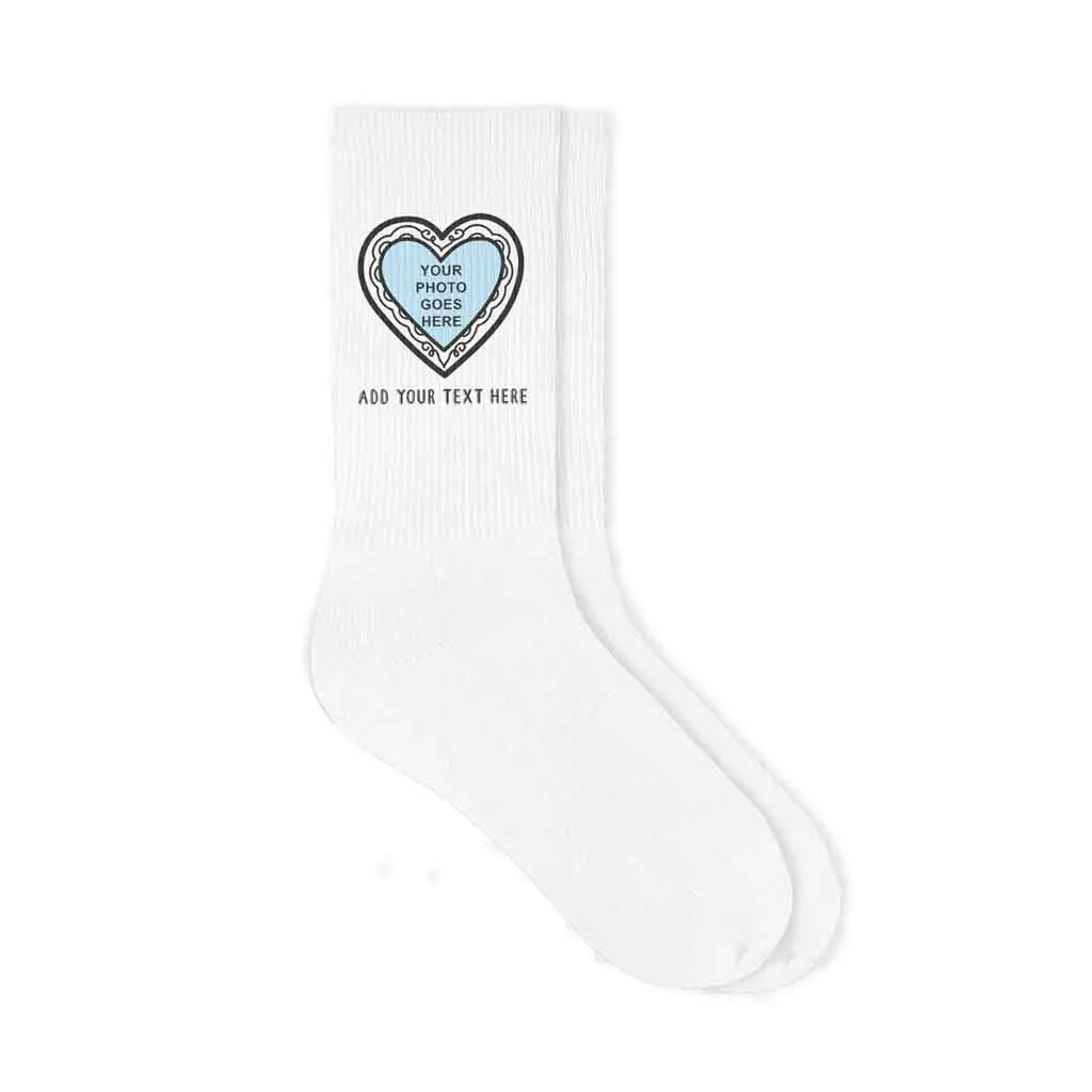 Custom Love-Themed Photo Socks for Valentine's Day
