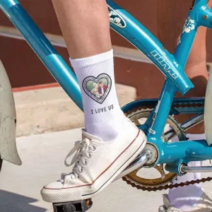 Custom Love-Themed Photo Socks for Valentine's Day