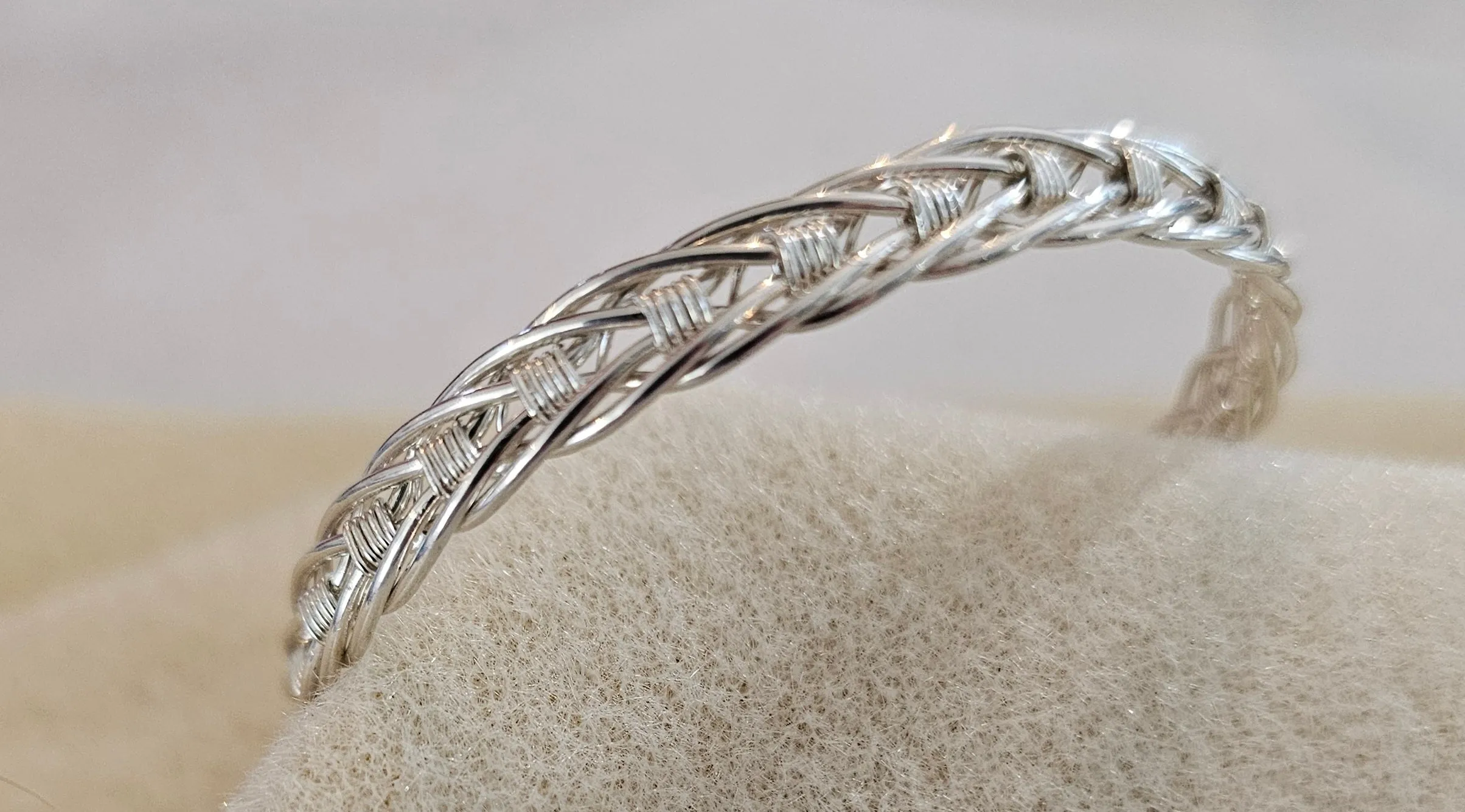 Custom Sterling Silver Wire Bracelet