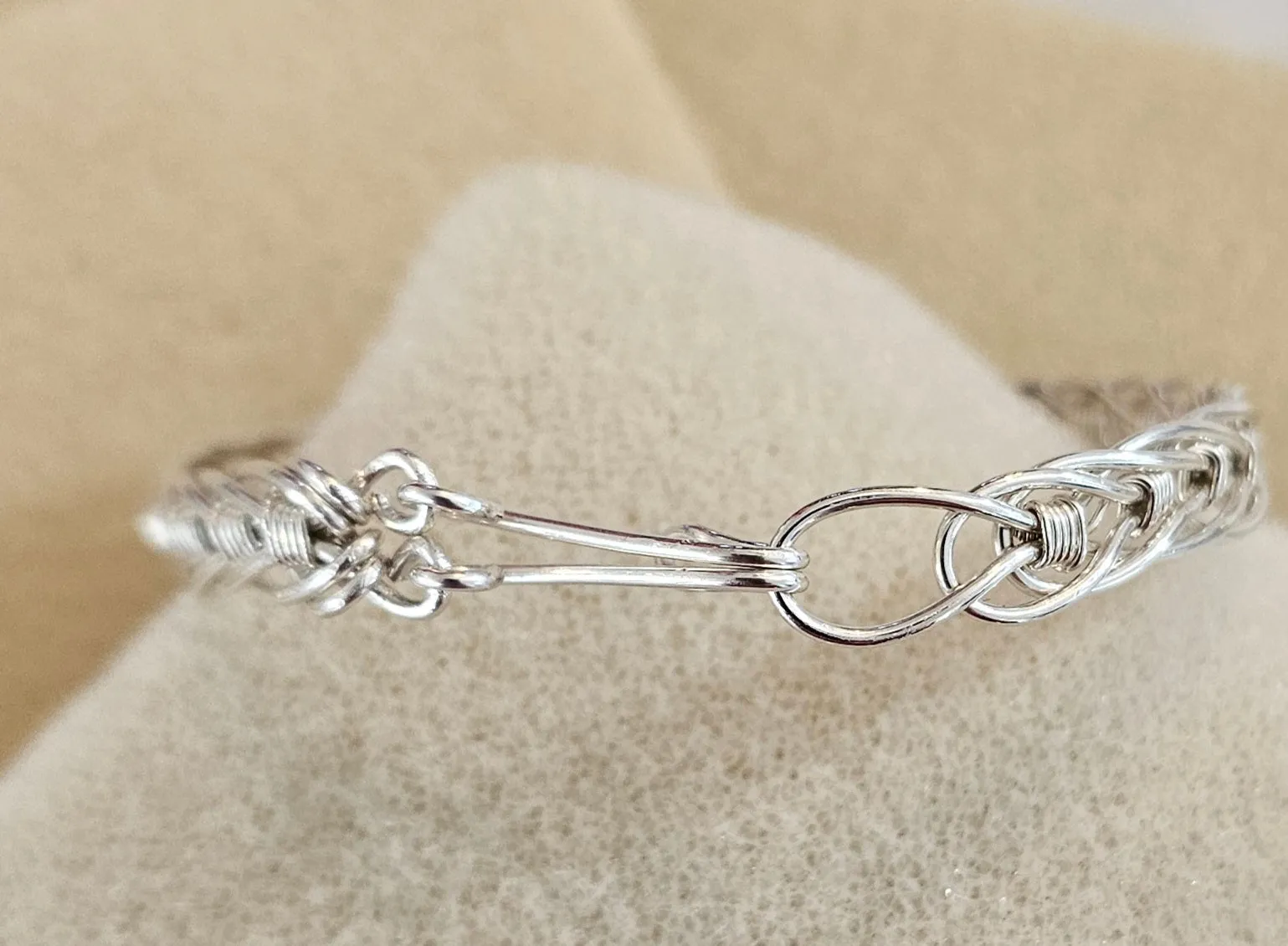 Custom Sterling Silver Wire Bracelet
