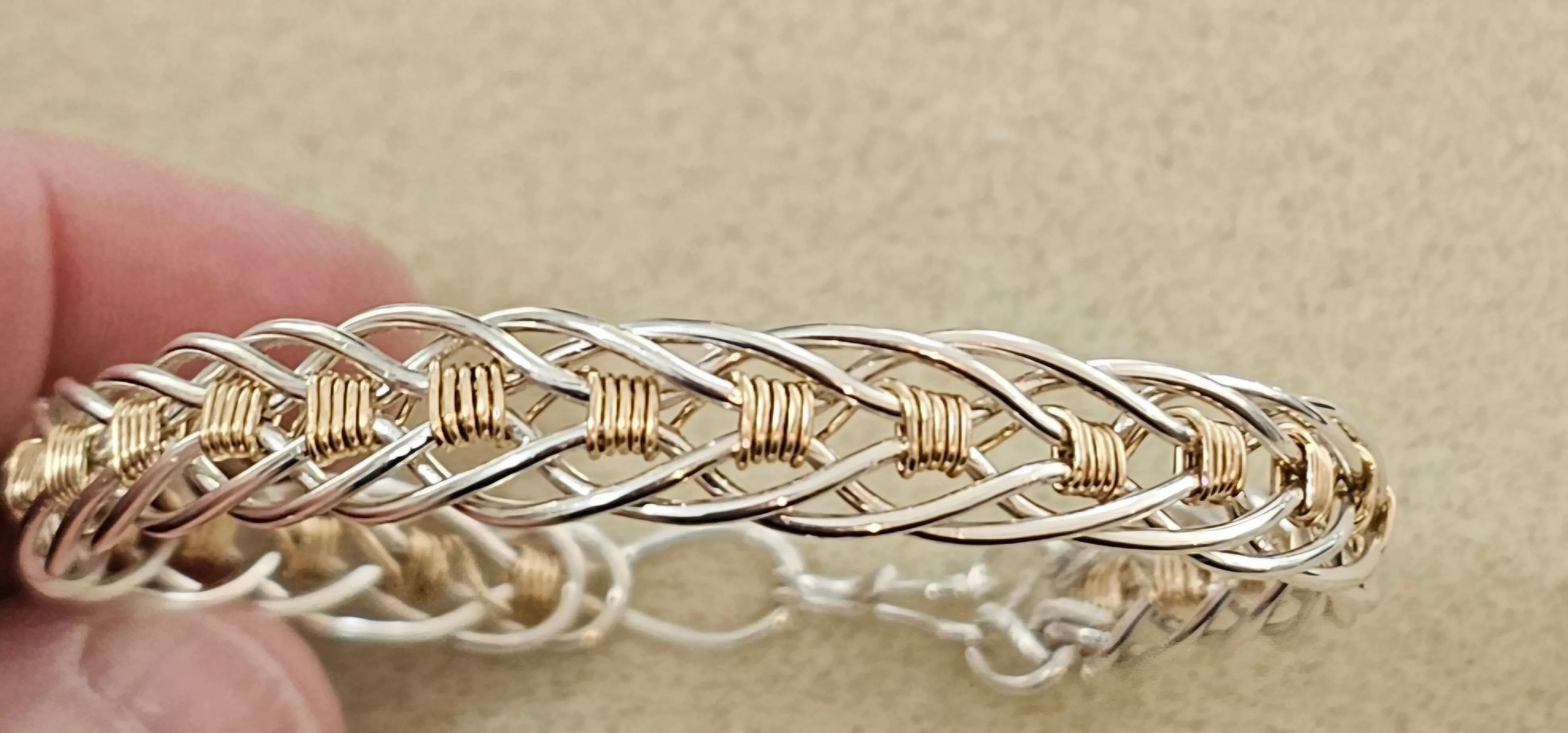 Custom Sterling Silver Wire Bracelet