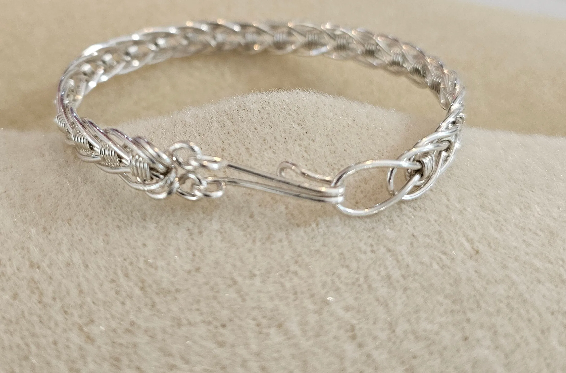 Custom Sterling Silver Wire Bracelet