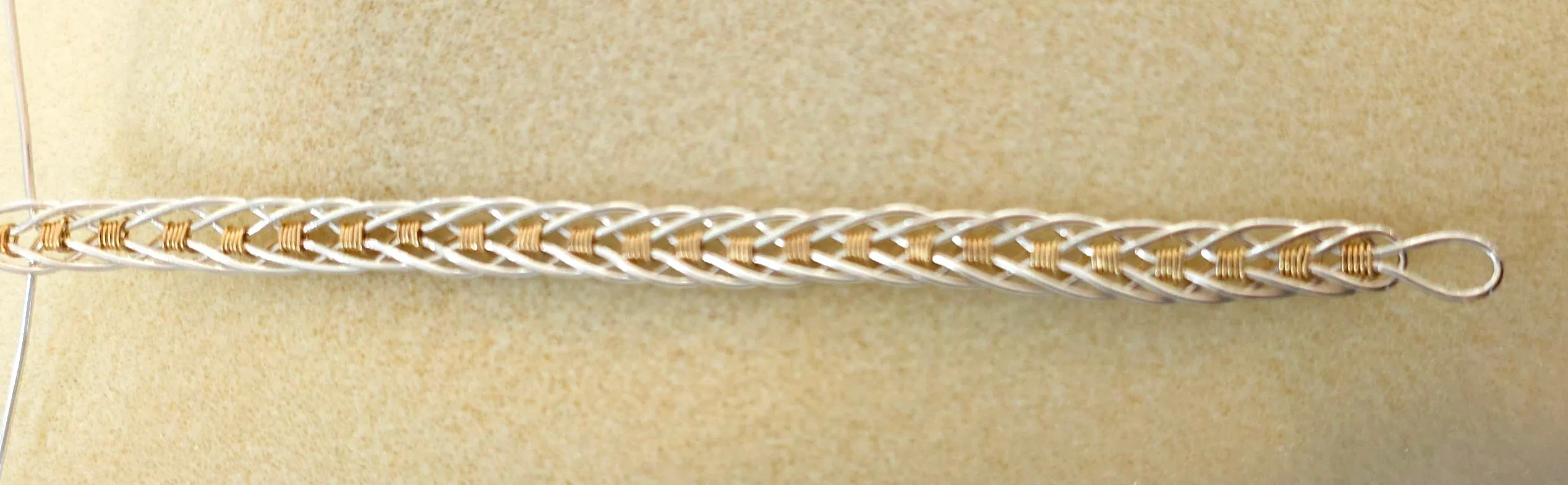 Custom Sterling Silver Wire Bracelet