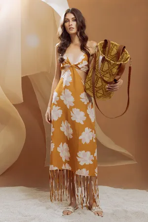Cut Out Halter Maxi Dress