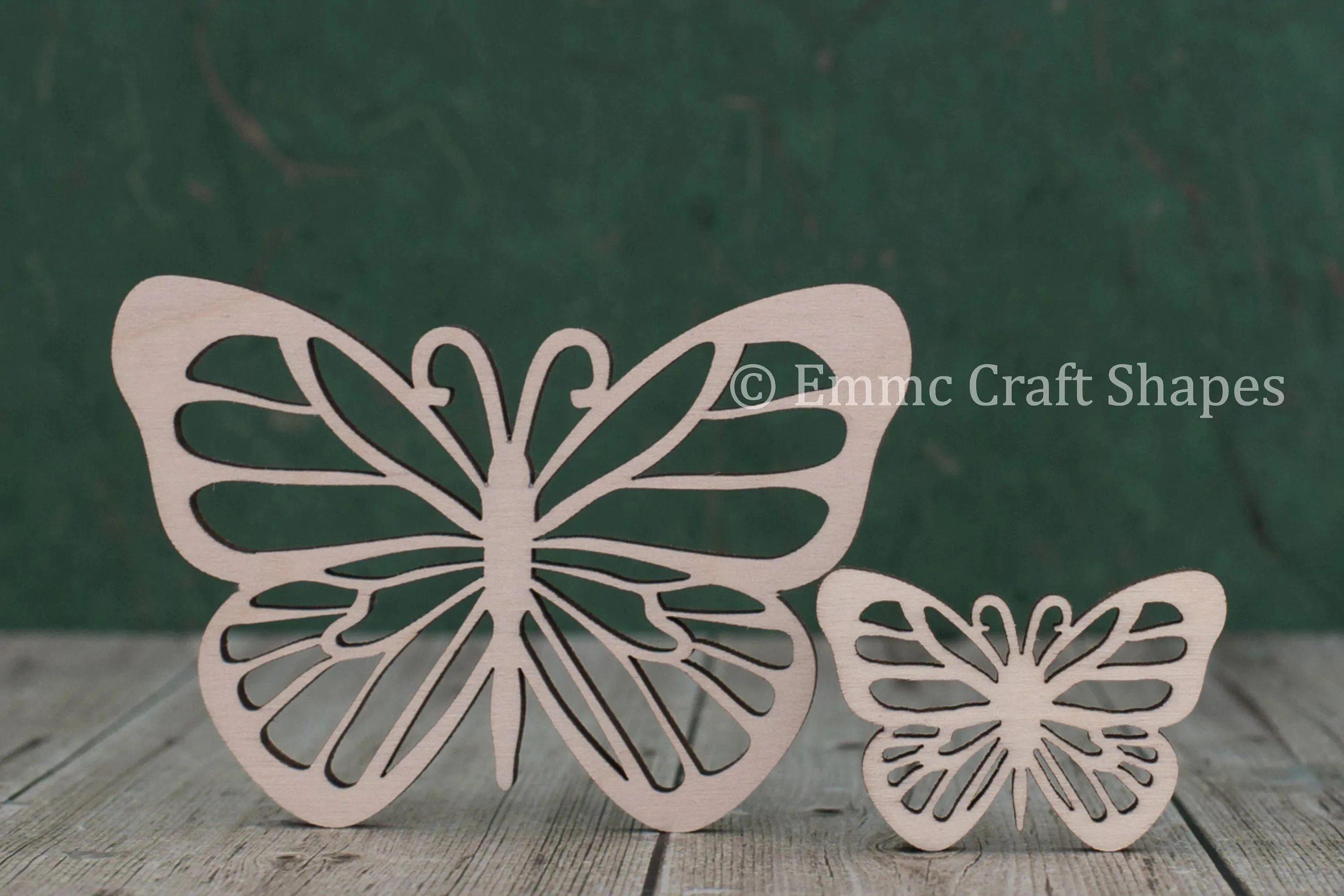 Cutout butterfly design wooden craft shapes - plywood