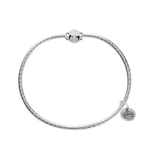 CZ Single Ball Twisted Cape Cod Bracelet