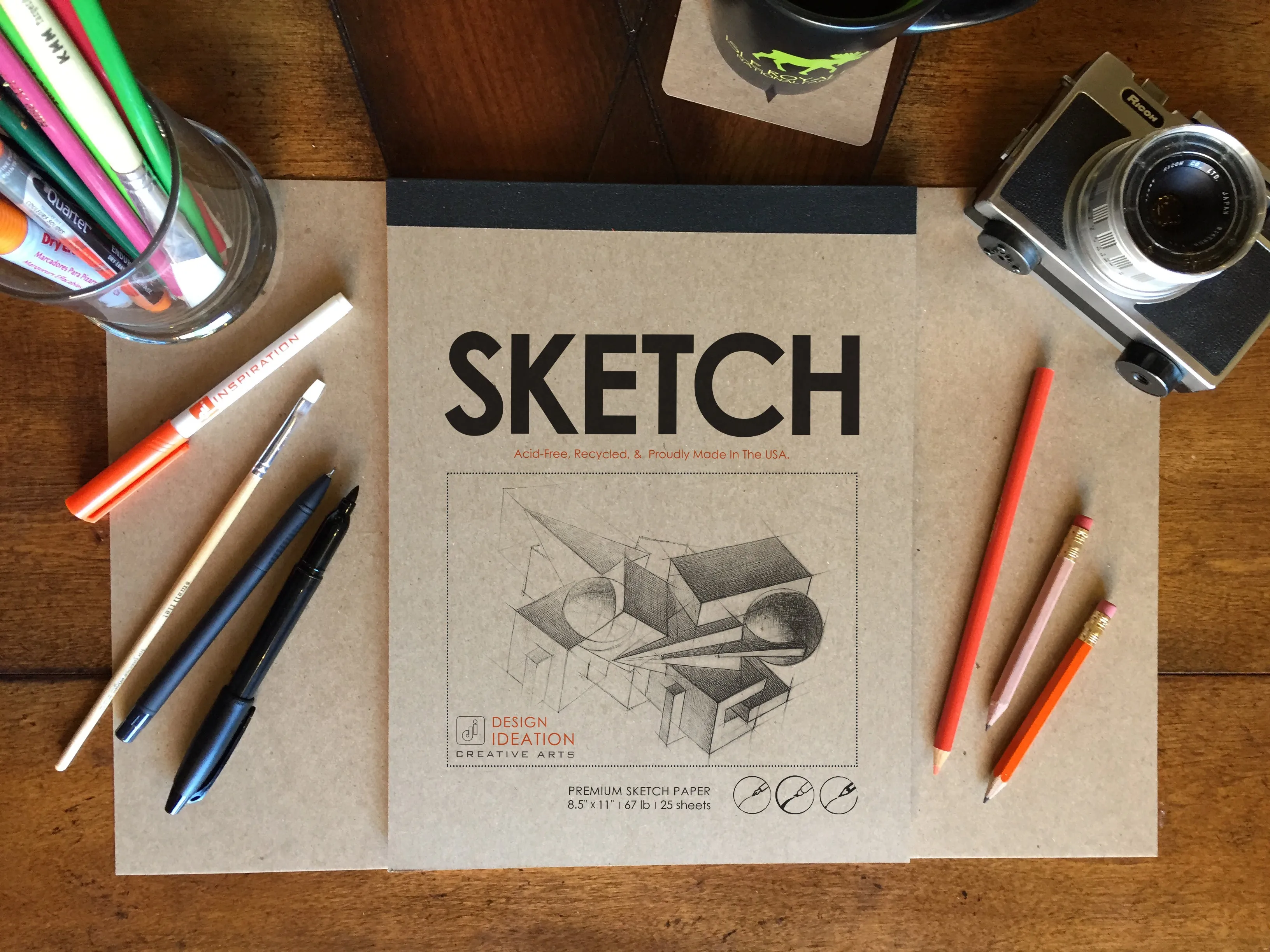 Design Ideation SKETCH PAD : Removable Sheet. Multi-Media. (8.5" x 11") PAD-2550-TS