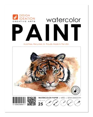 Design Ideation WATERCOLOR Paper : Multi-media. Loose Sheet Pack. (8.5" x 11") LP-PM
