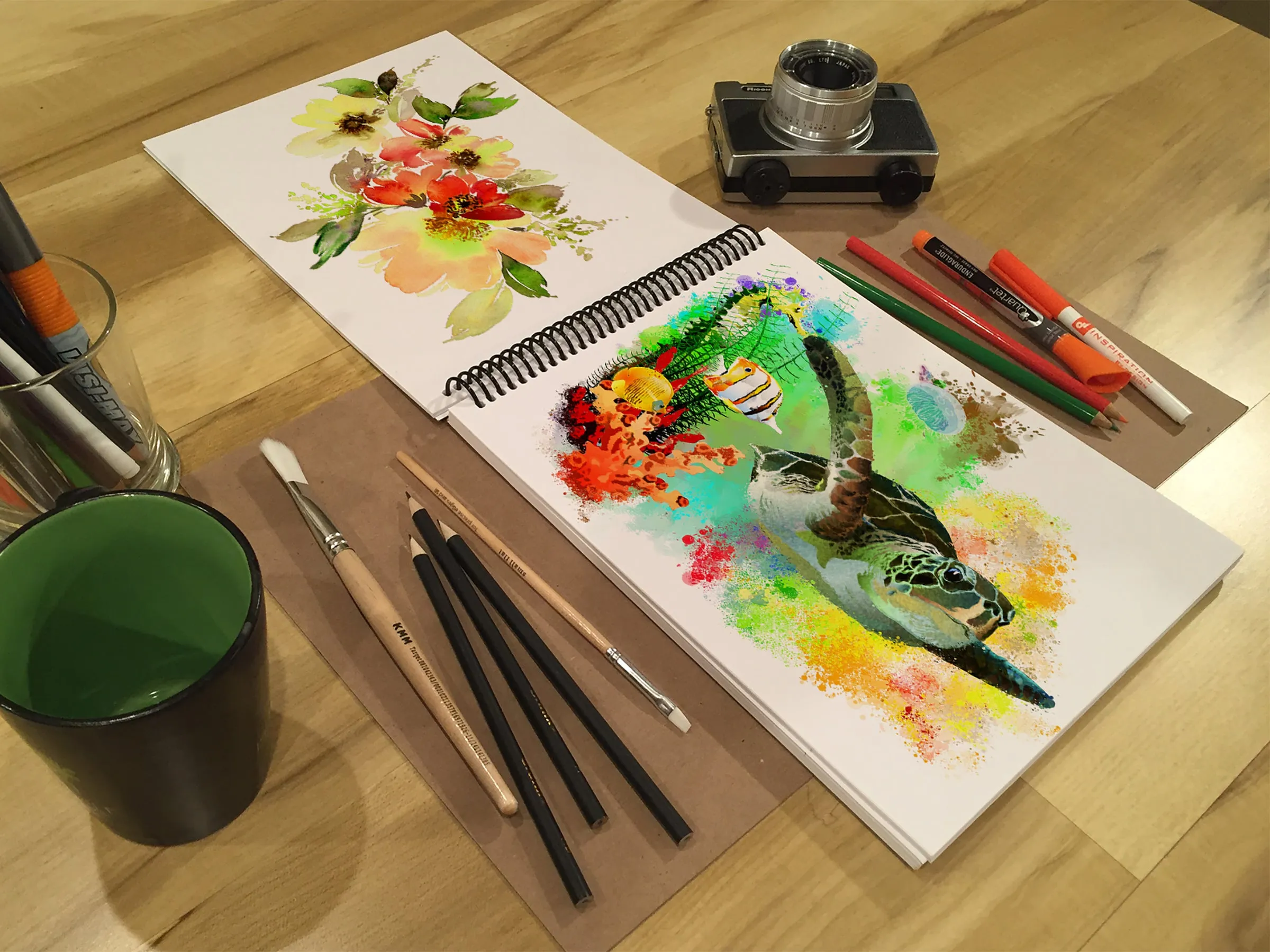 Design Ideation WATERCOLOR. Wire Bound Sketchbook. Multi-Media. (8.5" x 11") WB-2550-TS