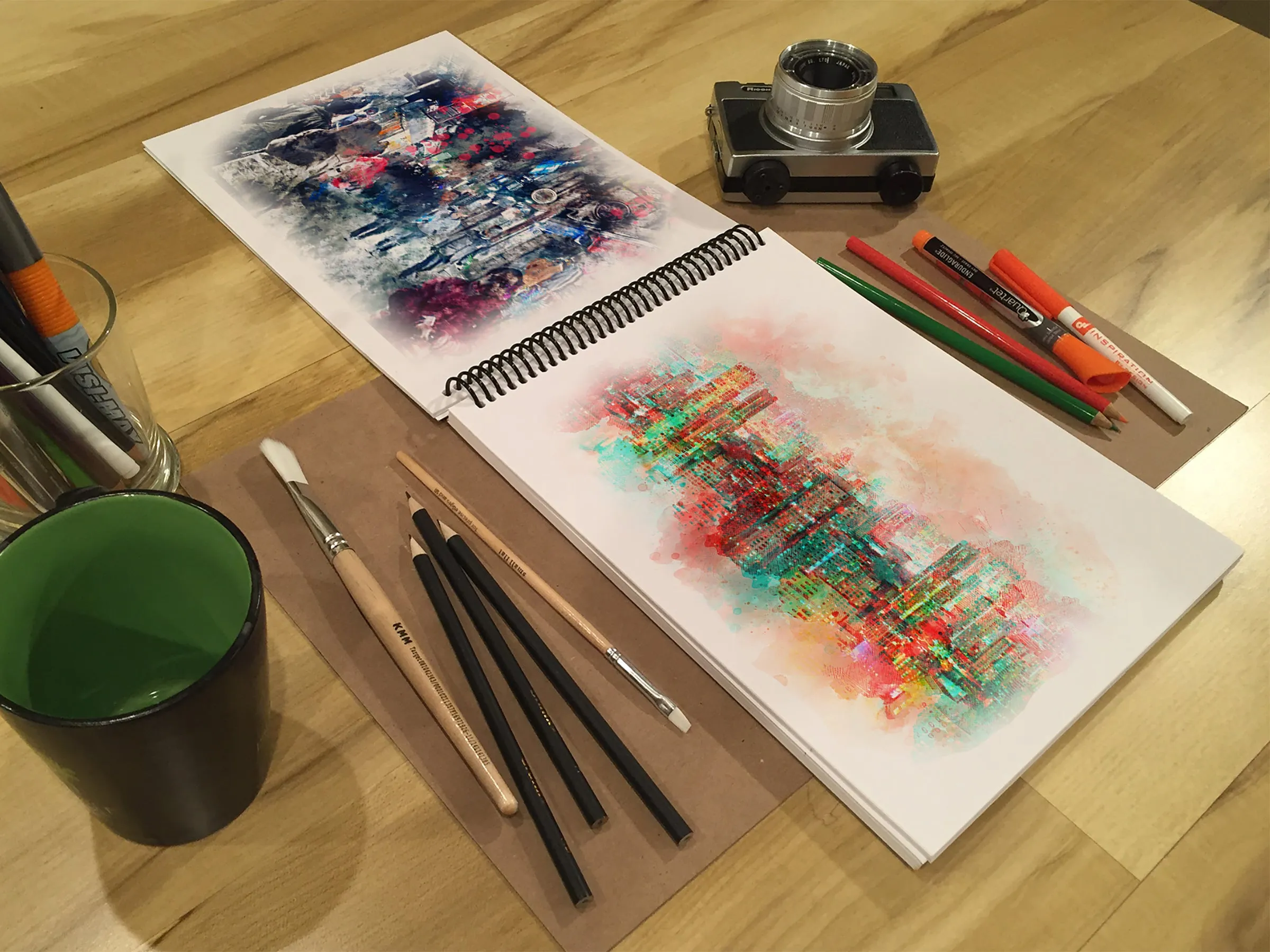 Design Ideation WATERCOLOR. Wire Bound Sketchbook. Multi-Media. (8.5" x 11") WB-2550-TS