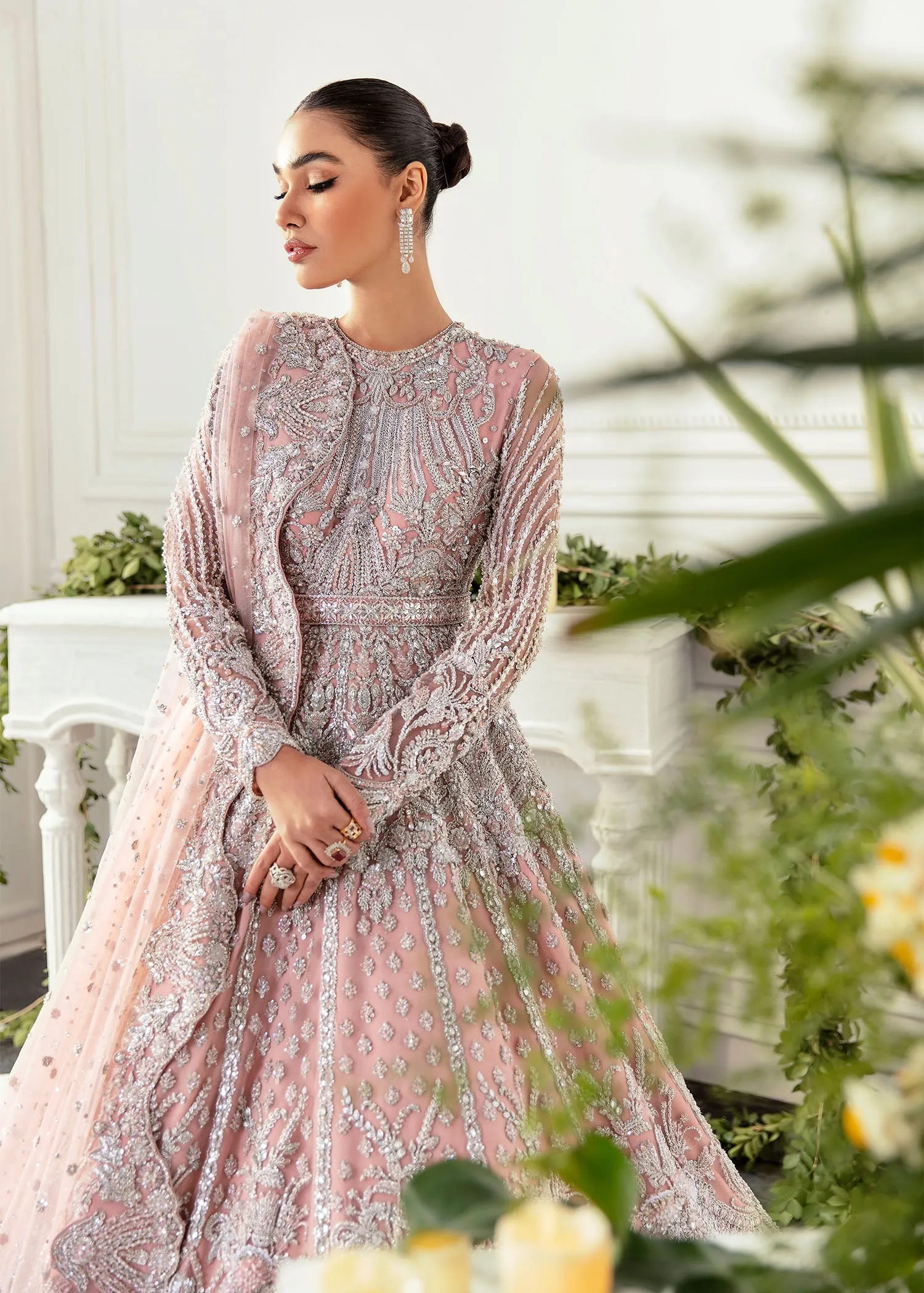 Designer Embroidered Blush Pink Indian Outfit #BN1225