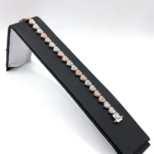 Diamond Heart Cluster Bracelet