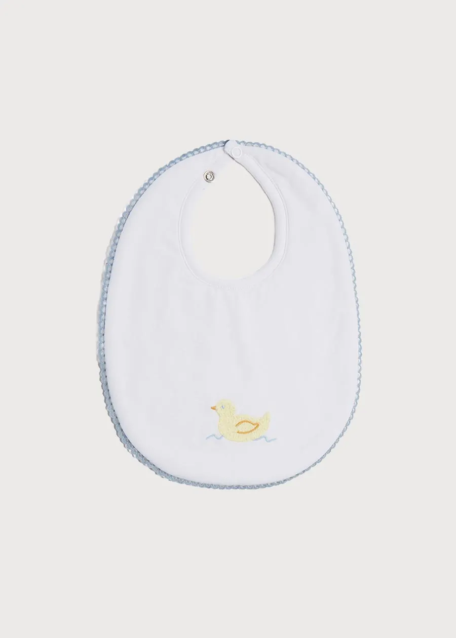 Duck Embroidered Cotton Bib