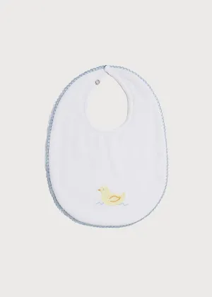 Duck Embroidered Cotton Bib