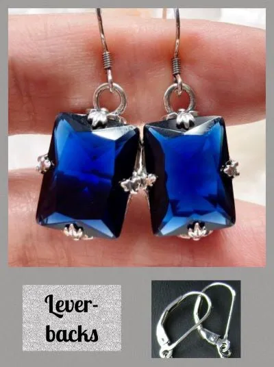 E15, GL Earrings, Art Deco Sterling Silver Filigree, Vintage Jewelry Design#E15.