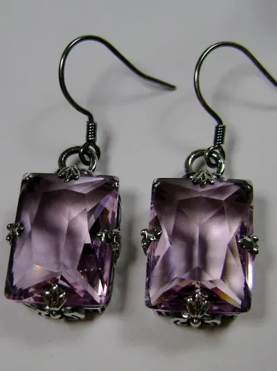 E15, GL Earrings, Art Deco Sterling Silver Filigree, Vintage Jewelry Design#E15.