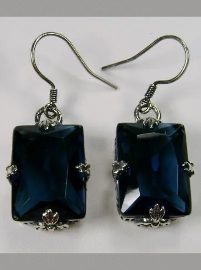 E15, GL Earrings, Art Deco Sterling Silver Filigree, Vintage Jewelry Design#E15.