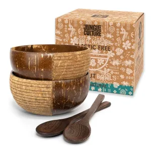 Eco-friendly Coconut Bowls & Spoons Set of 2