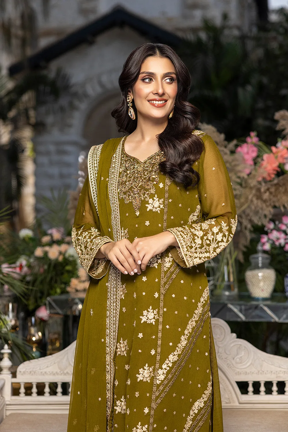 Eden Glow | Azure Luxe Embroidered 3pcs Collections 2023